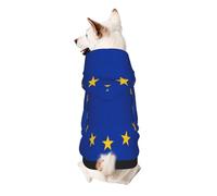EU Flag Dog Hoodie – Soft & Breathable Polyester Pet Clothes for Small, Medium, and Large Dogs