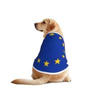 EU Flag Dog Shirt for Large & Medium Dogs - Mesh Breathable Pet T-Shirts, Perfect for Daily Wear and Special Occasions