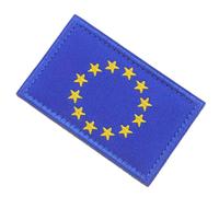 EU Flag Embroidered Patch for Backpacks and Hats, Blue Nylon