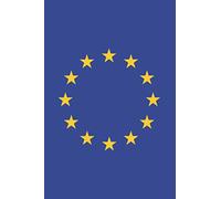 EU Flag: Notebook & Journal - EU Flag Journal, European Union Blue Yellow Stars Brexit Note Book Or Composition Book, School, College or Office Gag Gift