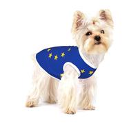 EU Flag Premium Dog Tshirt - Soft 100% Cotton Ropa Para Perros, Perfect for Small to Medium Dogs, Stylish and Comfortable Shirts for Dogs M