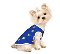 EU Flag Small Dog Shirt,Soft Breathable Dog Shirt for Dogs Cats Boy Girl Pet Tshirt,Suitable for Small Pets