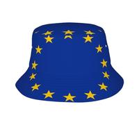 EU Flag Stylish Bucket Hat for Men and Women – Sun Protection Fishing Hat with Classic Design, Ideal for Outdoor Activities, Eu Flag, One size