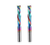 EU_HOZLY DLC Coating Up and Down Cutting 2 Flutes Spiral Carbide Router Tool CNC Router Compression Wood Shank 6mm Cutting Diameter 32mm CEL