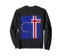 EU Iceland Half Flag European Union Icelandic Jersey Sweatshirt