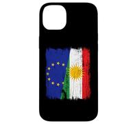 EU Kurdistan Half Flag European Union Kurdish Jersey Case for iPhone 14 Plus