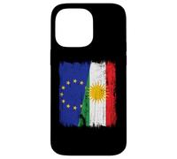 EU Kurdistan Half Flag European Union Kurdish Jersey Case for iPhone 14 Pro Max