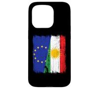 EU Kurdistan Half Flag European Union Kurdish Jersey Case for iPhone 15 Pro