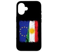 EU Kurdistan Half Flag European Union Kurdish Jersey Case for iPhone 16
