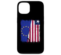 EU Liberia Half Flag European Union Liberian Jersey Case for iPhone 13