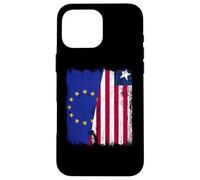 EU Liberia Half Flag European Union Liberian Jersey Case for iPhone 16 Pro Max