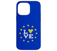 EU Love Europe Brussels Parliament Democracy Yellow Stars Case for iPhone 14 Pro Max