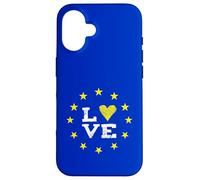 EU Love Europe Brussels Parliament Democracy Yellow Stars Case for iPhone 16