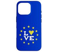 EU Love Europe Brussels Parliament Democracy Yellow Stars Case for iPhone 16 Pro