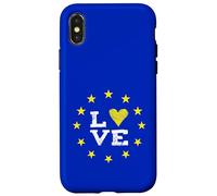 EU Love Europe Brussels Parliament Democracy Yellow Stars Case for iPhone X/XS