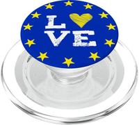 EU Love Europe Brussels Parliament Democracy Yellow Stars PopSockets PopGrip for MagSafe