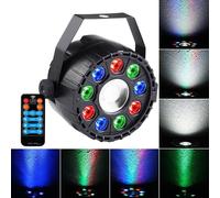 (EU Plug) 15W RGBW 10 LED Sound-activated Remote Control DMX Stage Strobe Light for Christmas Disco AC90-240V