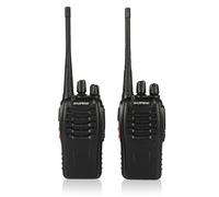 (EU Plug) 2Pcs/set BF-888S Walkie Talkie Portable Radio Station BF888s 5W 16CH UHF 400-470MHz BF 888S walkie-talkie two-way Radio