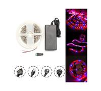 (EU Plug) DC12V 5M Red:Blue 3:1 Waterproof 5050 Full Spectrum Grow LED Strip Lights kit for Plant