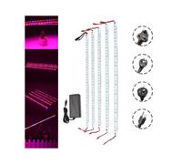 (EU Plug) DC12V 5PCS 50CM Waterproof SMD5050 Red:Blue 5:1 36LED Strip Plant Garden Grow Light+5A Power Adapter