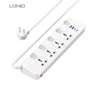 [EU Plug] LDNIO Universal Power Strip with Independent Switch,4 Universal Sockets, 2 x USB-A, 1 x Type-C, 1 x 20 W USB-C PD (5 V 3 A 20 W), 5 Independent Safety Switch, 6.5 ft Power Cable, with Surge