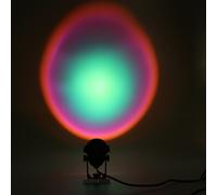(EU Plug, Rainbow) Sun Projection Lamp Anti-glare LED Night Light Romantic Visual Experience Rainbow Projector