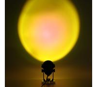 (EU Plug, Sunset) Sun Projection Lamp Anti-glare LED Night Light Romantic Visual Experience Rainbow Projector