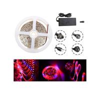 (EU Plug) Waterproof 5M Red:Blue 5:1 SMD5050 Full Spectrum LED Strip Grow Plant Light + Power Supply DC12V