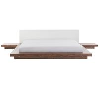 EU Super King Size Faux Leather Headboard Bed Brown ZEN