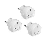 EU Travel Adapter, UK to European Plug Adapter, Europe Converter Type C, E, F for Spain, Italy, Portugal, Germany, Netherlands, Greece, Poland, Turkey and More (3)