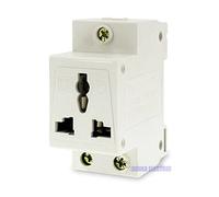 EU US Din rail Modular Socket for Switchgear 3 Pins Extention Distribution Box Power Socket 10-16A 250V