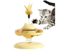 EUBEISAQI Cat Treat Dispenser - Non Slip Base Ball Track Treat Dispenser - Interactive Cat Feeder,for Large Medium Small Sized Exercise Boredom Relief Healthy Diet Pets Home Snacks