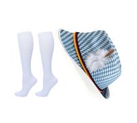 EUBEISAQI Costume Hats,with Socks Funny Headwear Set | Funny Fedora Hat German Costume,for Celebration Festival Parade Dance Performance Stage Women Men Adults Kids Teen