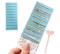 EUBEISAQI Foil Roll Holder,Portable Small 10-Slot Case | Nail Transfer Foil Storage Box - for Professionals Women Girls Students Brides Collectors Home Apartment Salon