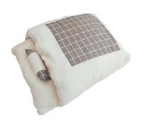 EUBEISAQI Sleeping Bag for Cats,Thickened Cat Bed Cave - Washable Soft Plush Cat Sack, Dog Cat Winter Warm Sleeping Bag Pet Bed for Autumn Winter