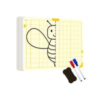 EUBEISAQI Symmetry Drawing Card | Children Erasable Symmetry Drawing Board - Concentration Training Educational Toy Set for Children Boys Girls Kid