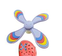 EUBEISAQI Windmill Shoe Charm | Rotating Sandals Charm | Funny Slides Shoe Accessories, Colorful Pins for Boys, Girls