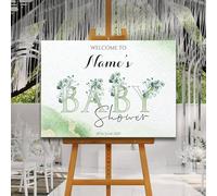 Eucalyptus Baby Shower Welcome Board, A1, A2, A3 or A4, Gender Neutral Baby Shower Sign, Baby Welcome Sign, Baby Boy Baby Girl Shower, Party