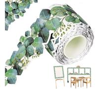 Eucalyptus Border Bulle-tin Board,Green Display Borders Classroom Decoration,Green Border Rolls for Decoration,Classroom Display Features Eucalyptus Leaf & White Flower Pattern,Display Board Borders