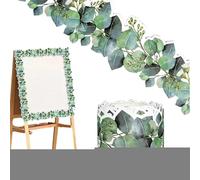 Eucalyptus Border Sticker, Chalkboard Trim Decorative, The Core Element is The Eucalyptus Green Leaf Pattern, Suitable for Green Leaf Classroom Borders and Wall Decorations