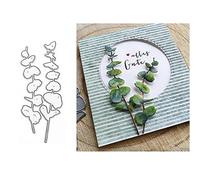 Eucalyptus Branches Leaves Metal Die Cuts, Leaf Frame Stencils DIY Crafts Cards Cutting Dies Cuts for DIY Embossing Card Making Photo Decorative Paper Dies Scrapbooking