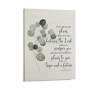 Eucalyptus Christian Jeremiah 29:11 Wall Art Poster, for I Know The Plans I Have Home Decoration,Bedroom Art, Wall Decor Living Room, Wall Art, Frameless 20x30inch