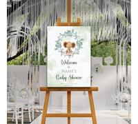 Eucalyptus Elephant Baby Shower Welcome Board, A1, A2, A3 or A4, Gender Neutral Baby Shower Sign, Baby Welcome Sign, Baby Boy Girl Shower