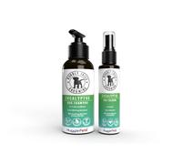 (Eucalyptus) HugglePets Bubbly Tails Dog Shampoo and Deodorising Cologne Spray Set