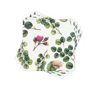Eucalyptus Leaf Floral Summer Paper Napkins, 60PCS Disposable Decorative