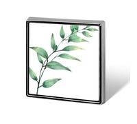 Eucalyptus Leaf in Watercolor Unisex Brooches & Pins Square Lightweight Lapel Badge Jewelry for Clothing Shawl Hat