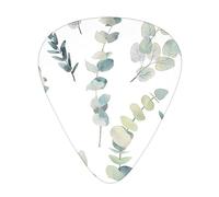 Eucalyptus Leaves Guitar Plectrums Classical Triangle Bass Acoustic And Electric Guitar Plectrums For Guitarists 12 Pieces