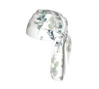 Eucalyptus Leaves Print Helmet Cap Quick Dry Cycling Skull Wrap Breathable Polyester Adjustable Adult Summer Beanie