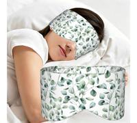 Eucalyptus Leaves, Sleep Mask for Home Travel, Full Eye Covers Light Blocking Eye Mask Sleep Eye and Ear Muffs