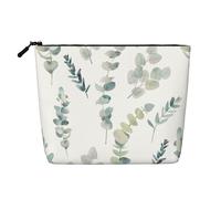 Eucalyptus Leaves Waterproof Large Capacity with Zipper Travel Business Trip Home Multifunctional Makeup Bag Storage Bag Coin Purse